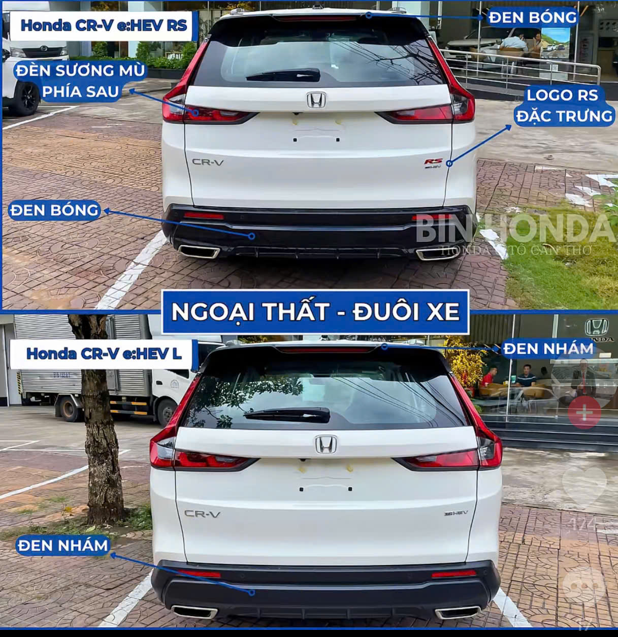 CÁC ĐIỂM KHÁC NHAU CỦA CRV L HYBRID VÀ RS HYBRID 2026